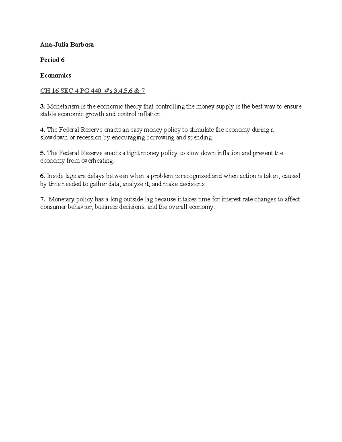Barbosa Period 6 Economics CH 16 Sec 4 Summary & Key Concepts - Studocu