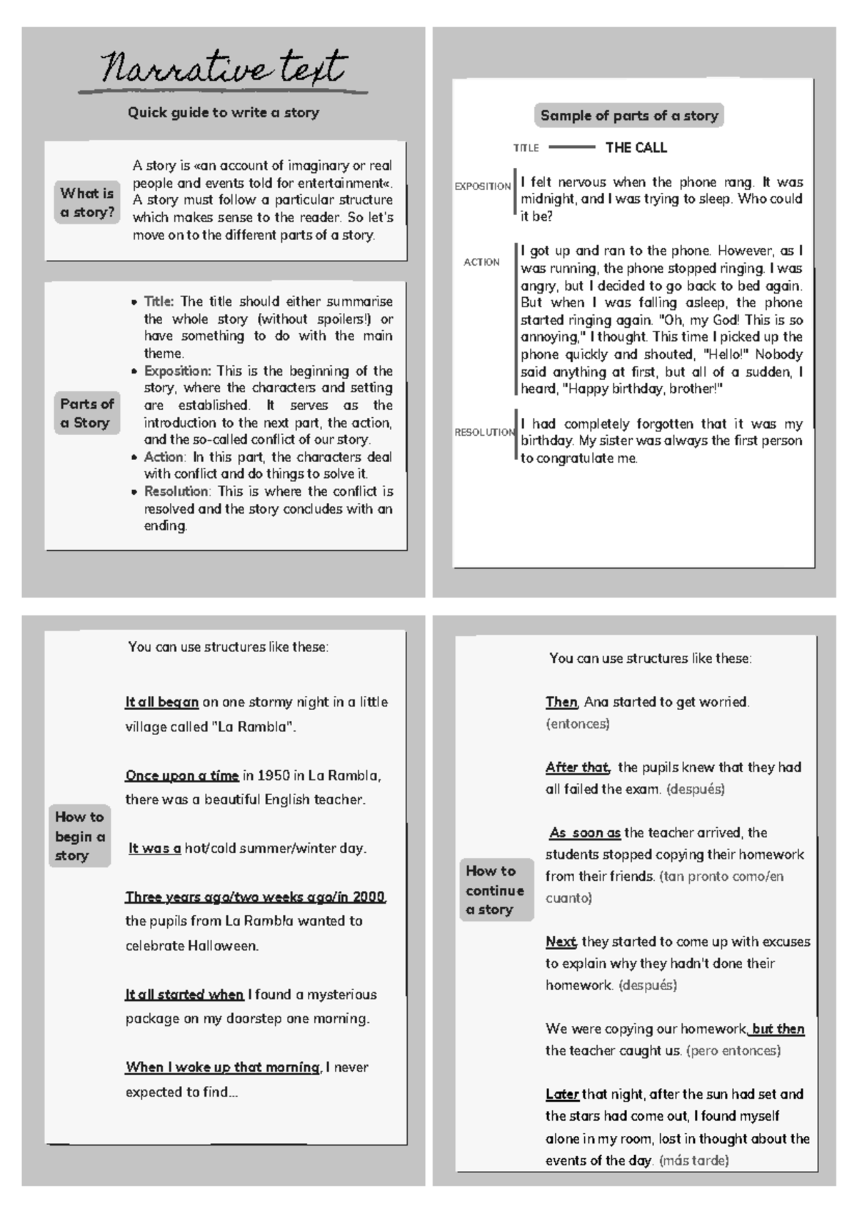 Narrative Text Guide: Writing Stories and Structuring Them - Studocu