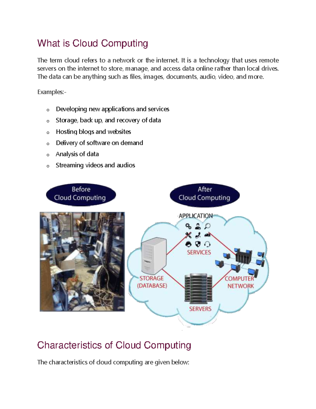 Module 1 - Cloud Computing Lecture Notes and Overview of Types - Studocu