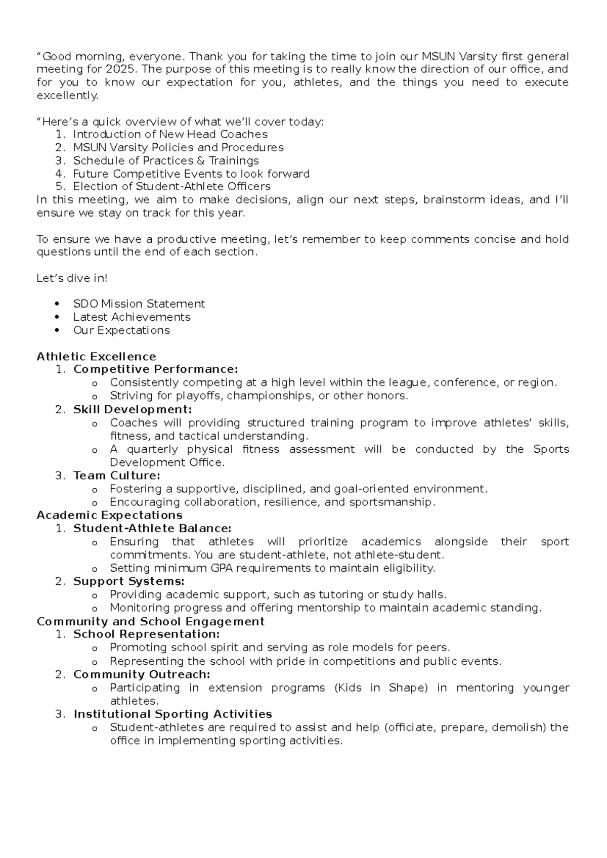 CSDO Planning & Team Building Activities - MSU Naawan 2024 - Studocu