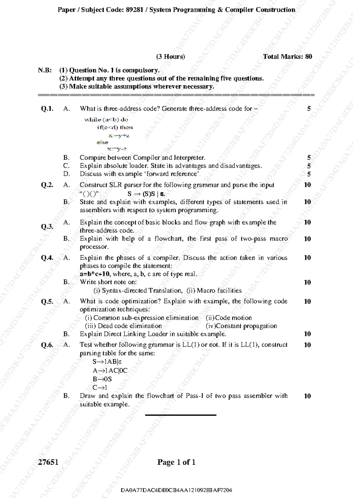 TE COMP SEM6 CSS MAY23 - Previous Year Question Paper on Cryptography ...