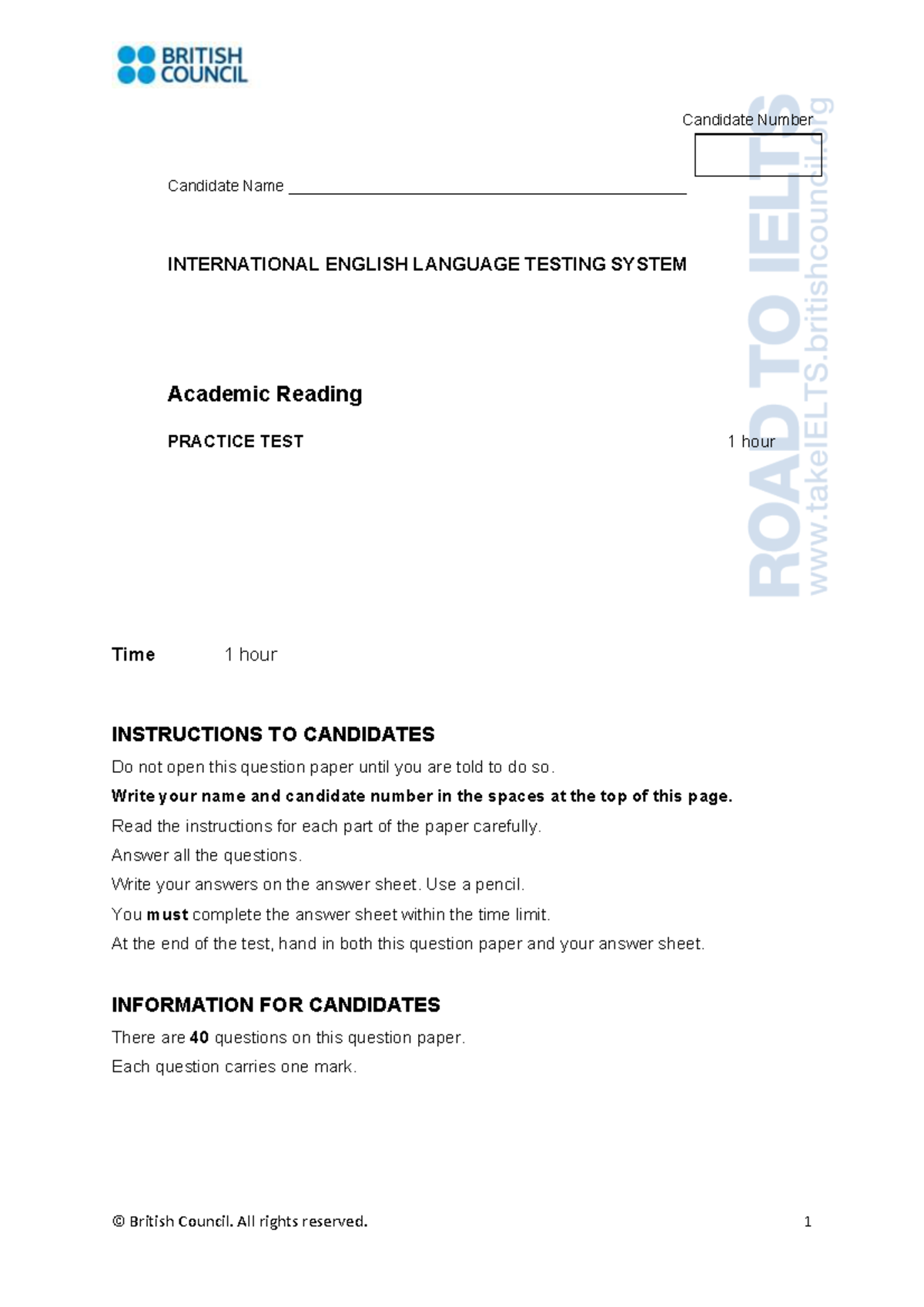 Reading Practice Test 5: IELTS Academic Reading - Studocu