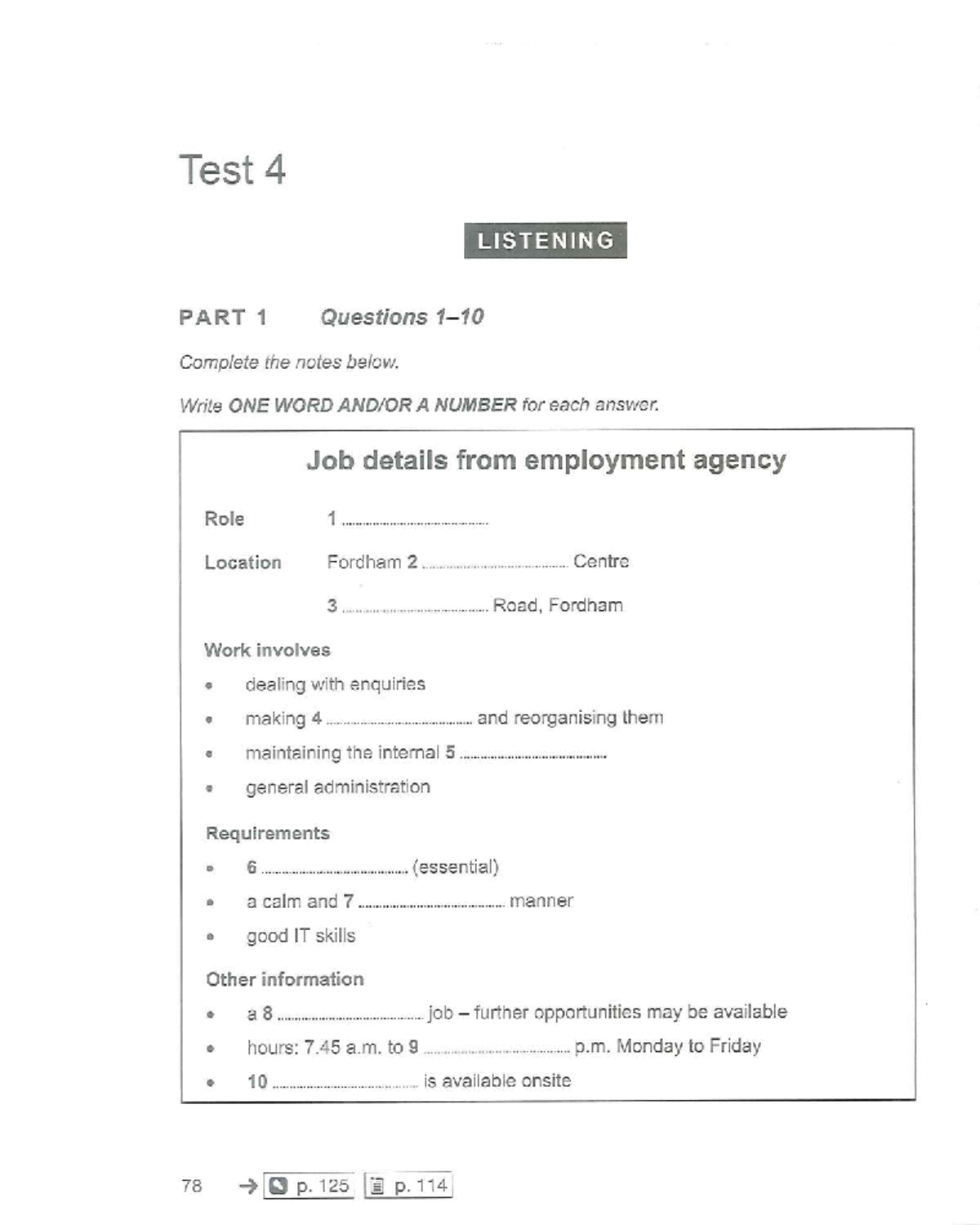 Cambridge 18 IELTS Test 4 Listening Questions and Answers - Studocu