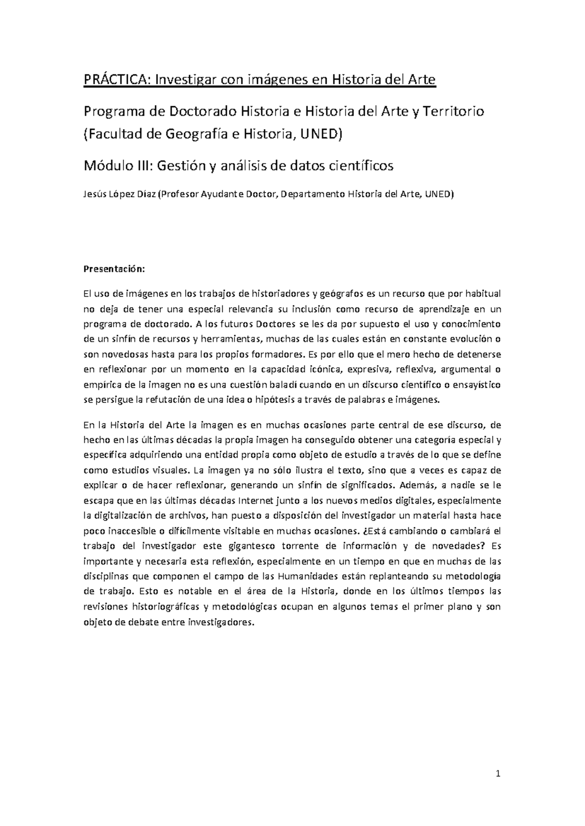 Práctica PED 3: Uso de Imágenes en Historia del Arte y Métodos de Búsqueda - Document Preview