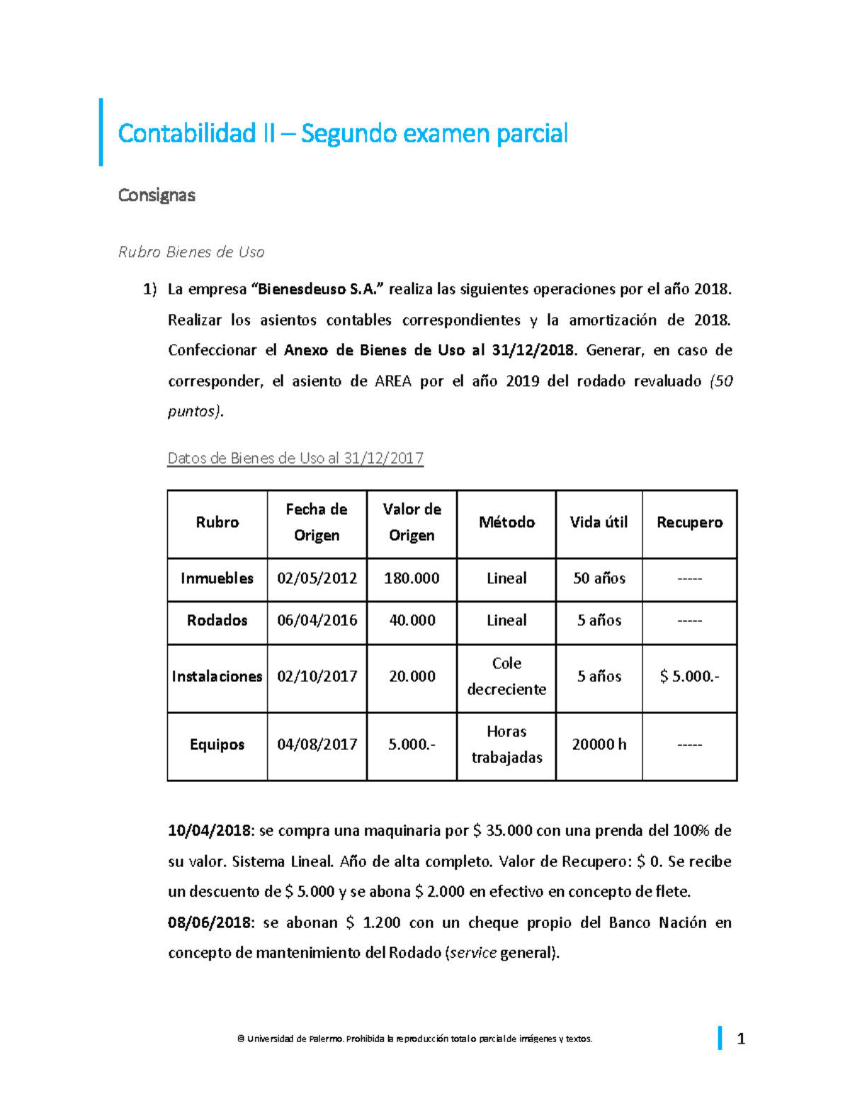 Contabilidad II - Segundo examen parcial - UP - Studocu