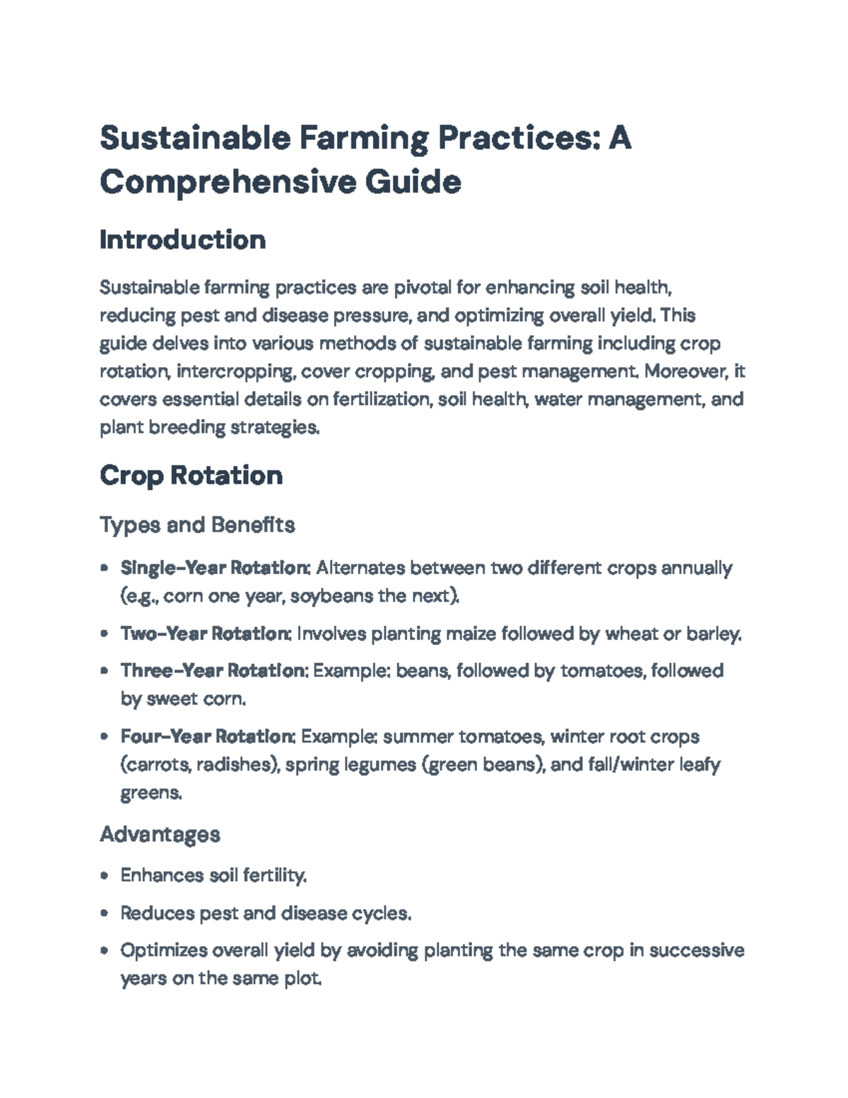Sustainable Farming Practices: A Comprehensive Guide (AGRI 101 ...