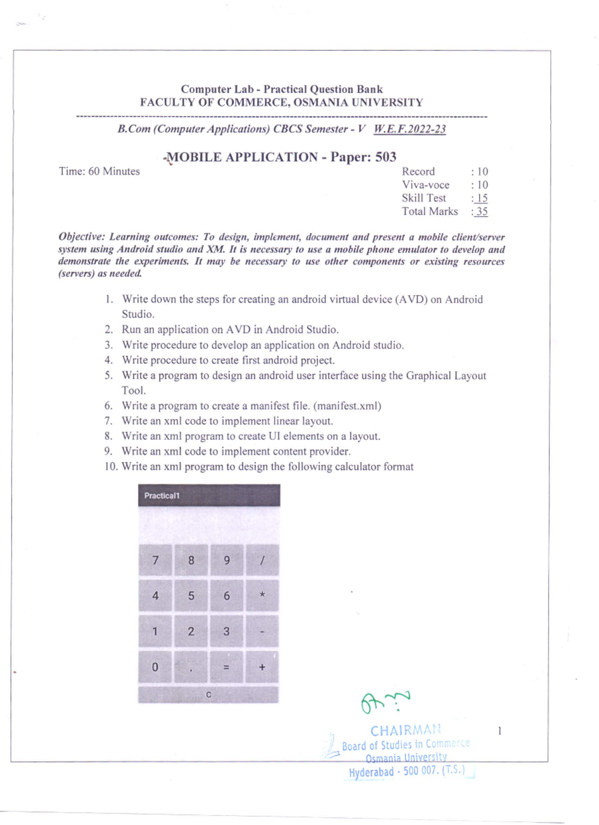 B.Com VSem Computer Applications Mobile App Question Bank(New ...