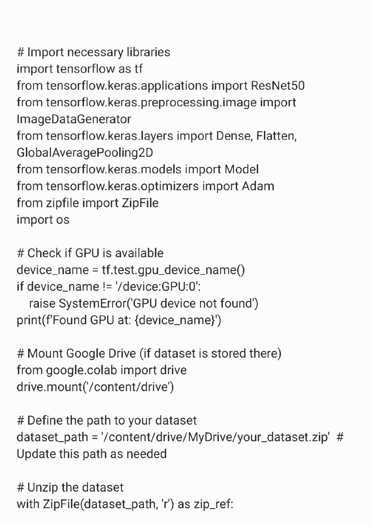 Fileworld - Python - Import necessary libraries import tensorflow as tf ...