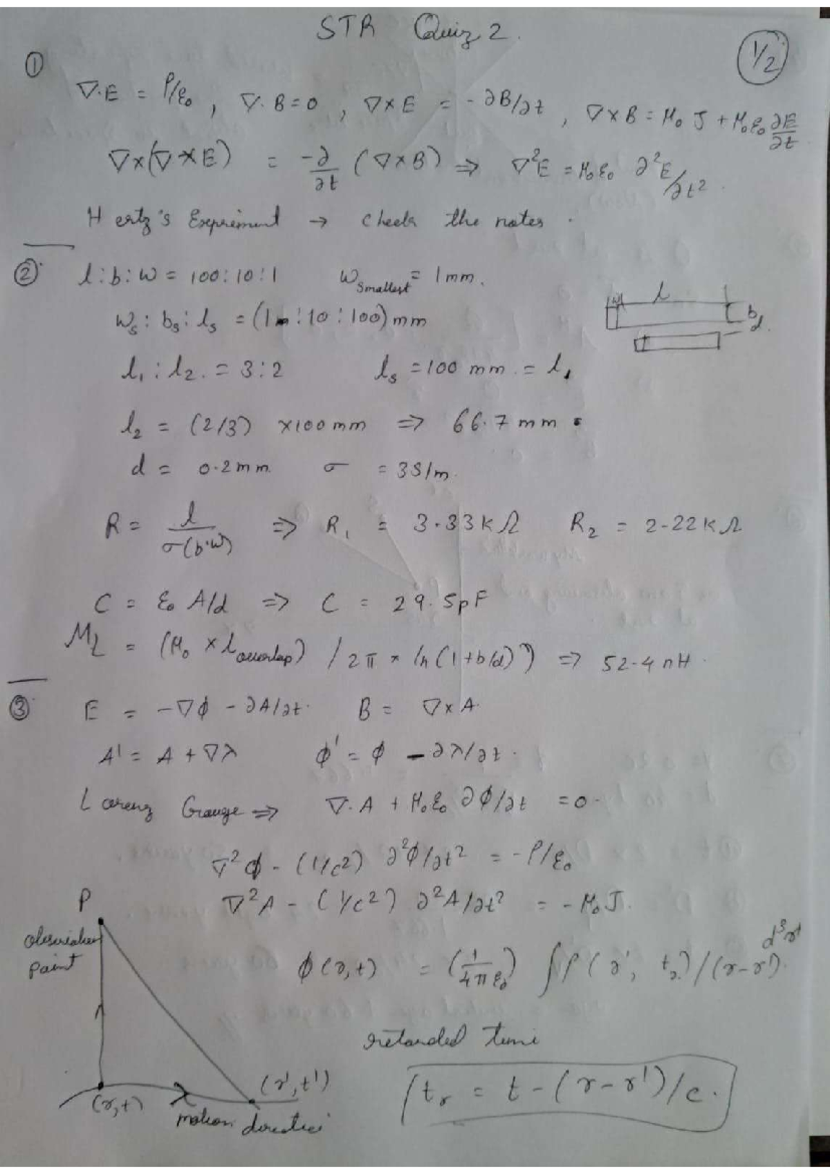 STR Quiz 2 Solutions - Detailed Explanations and Calculations - Studocu