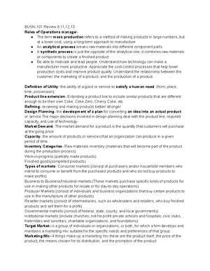 Chapter 3 - Homework assignment - BUSN 101- Explain the difference ...