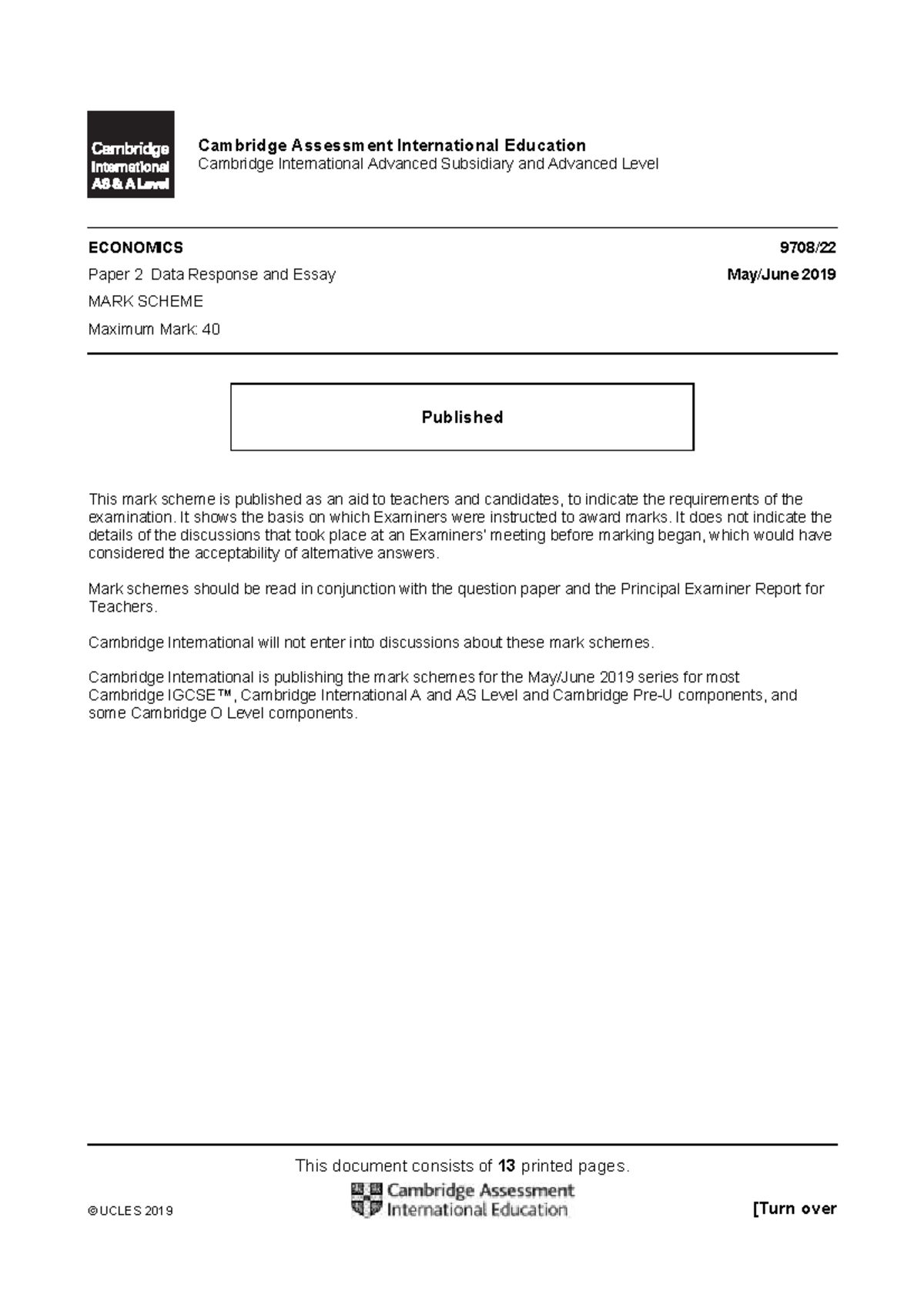 9708 s19 ms 22 - 9708 Learner Guide (for examination from 2023) - This ...