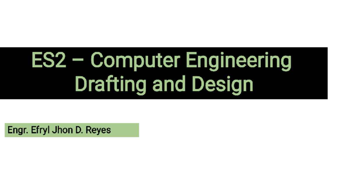 ES2 Computer Engineering: Schematic Diagrams Overview and Uses - Studocu