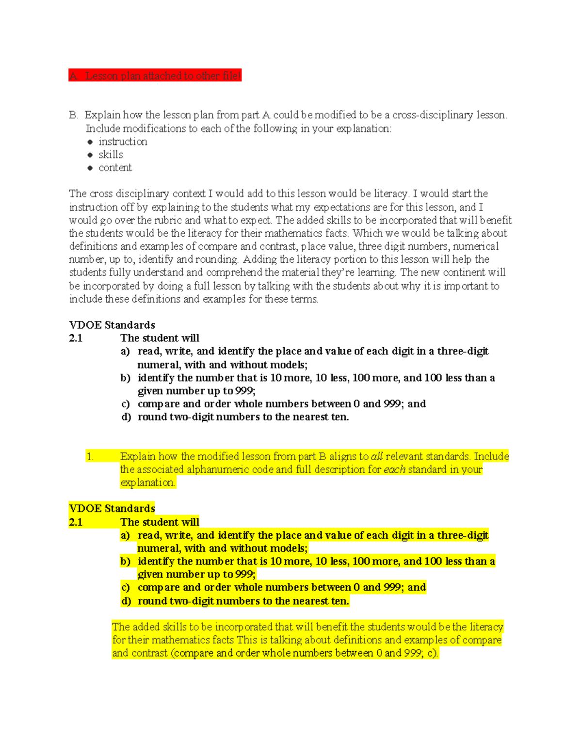 D091 Lesson Plan Modification: Cross-Disciplinary Literacy Integration ...