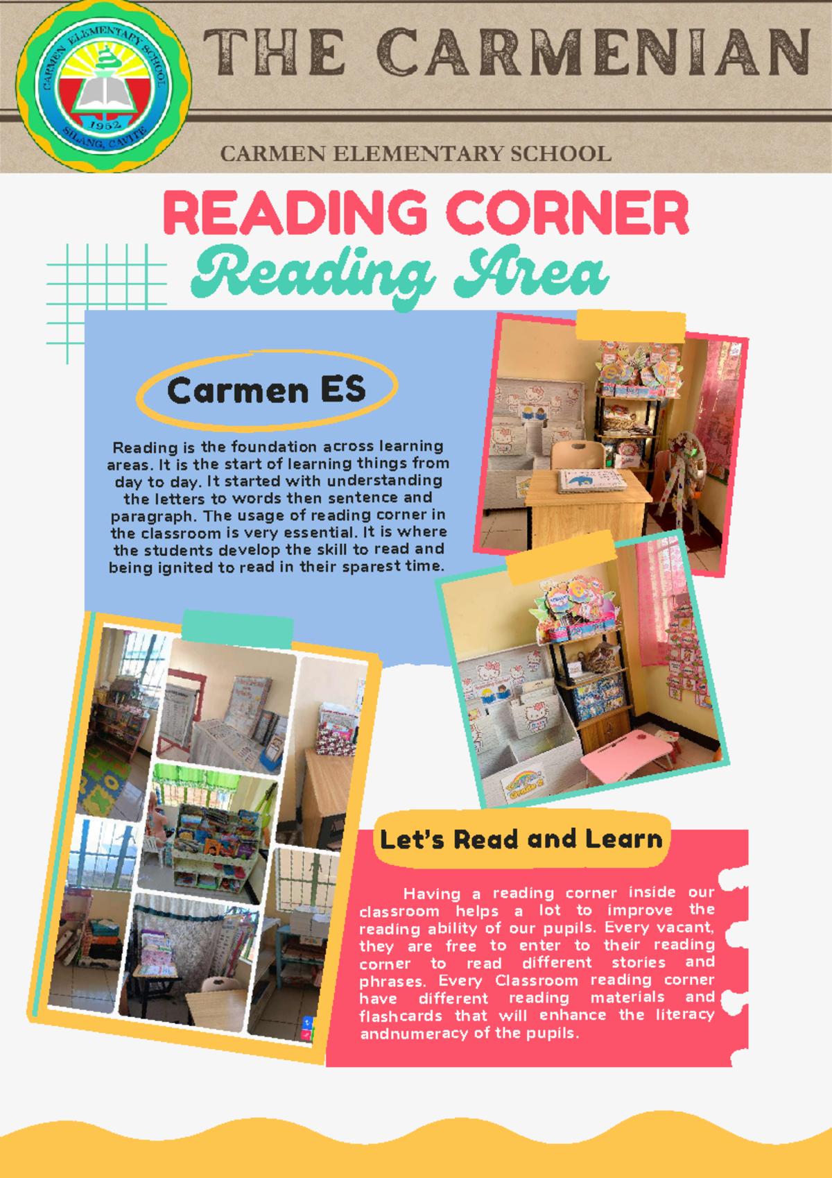 Reading Corner - Enhancing Literacy Skills in the Classroom - Studocu