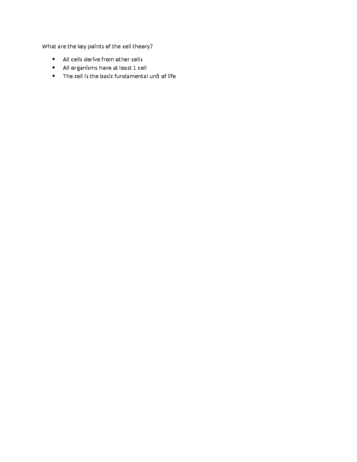 Chapter 3 Review Questions - What are the key points of the cell theory ...