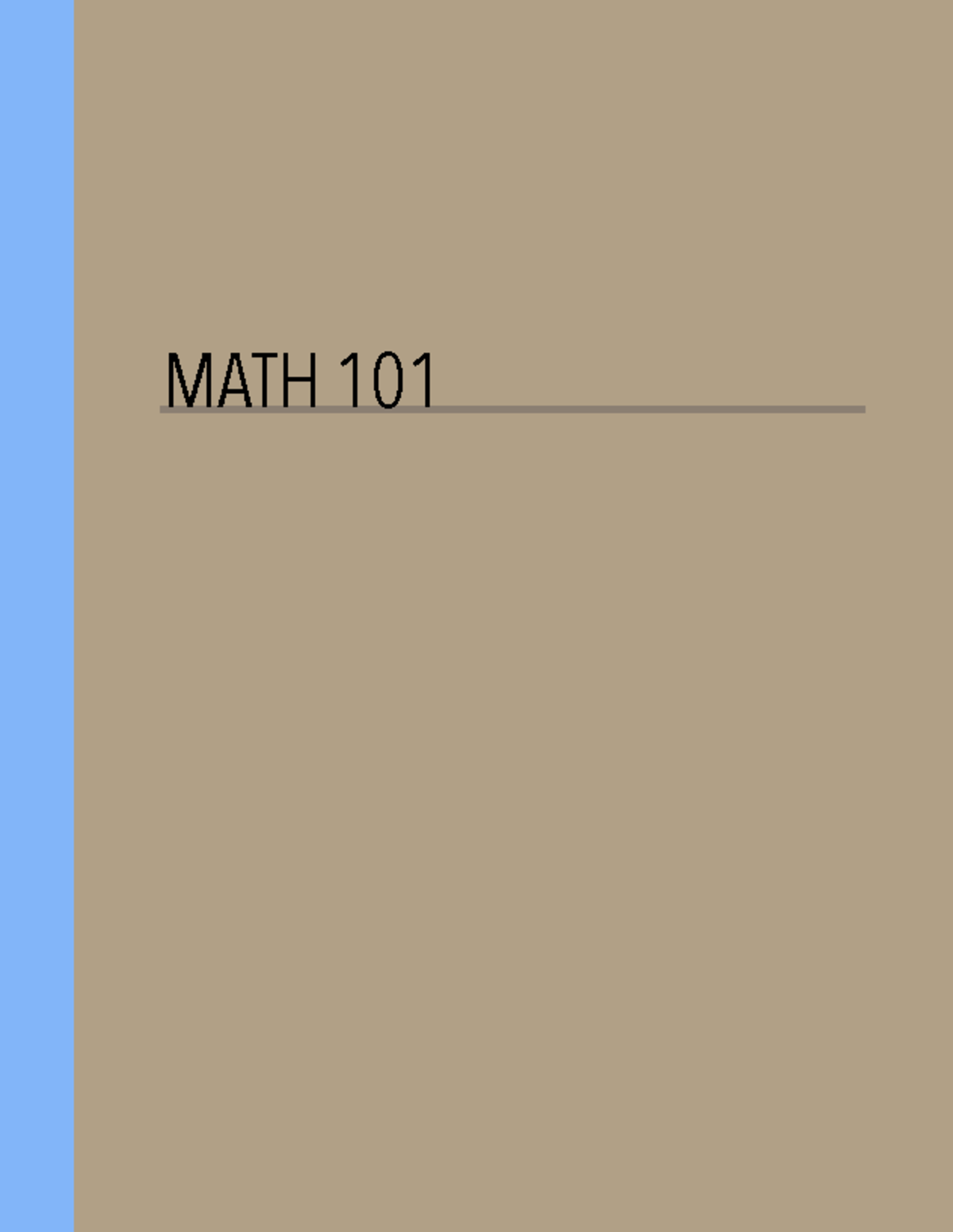 MATH 101 Lecture Notes: Solving Linear Equations & Surds - Studocu