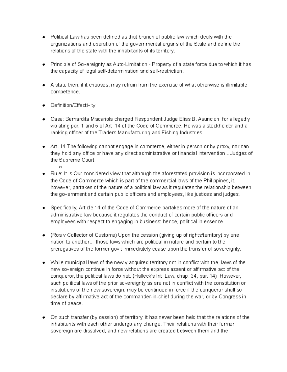 Constitutional Law 1: Key Concepts and Case Analysis Notes - Studocu