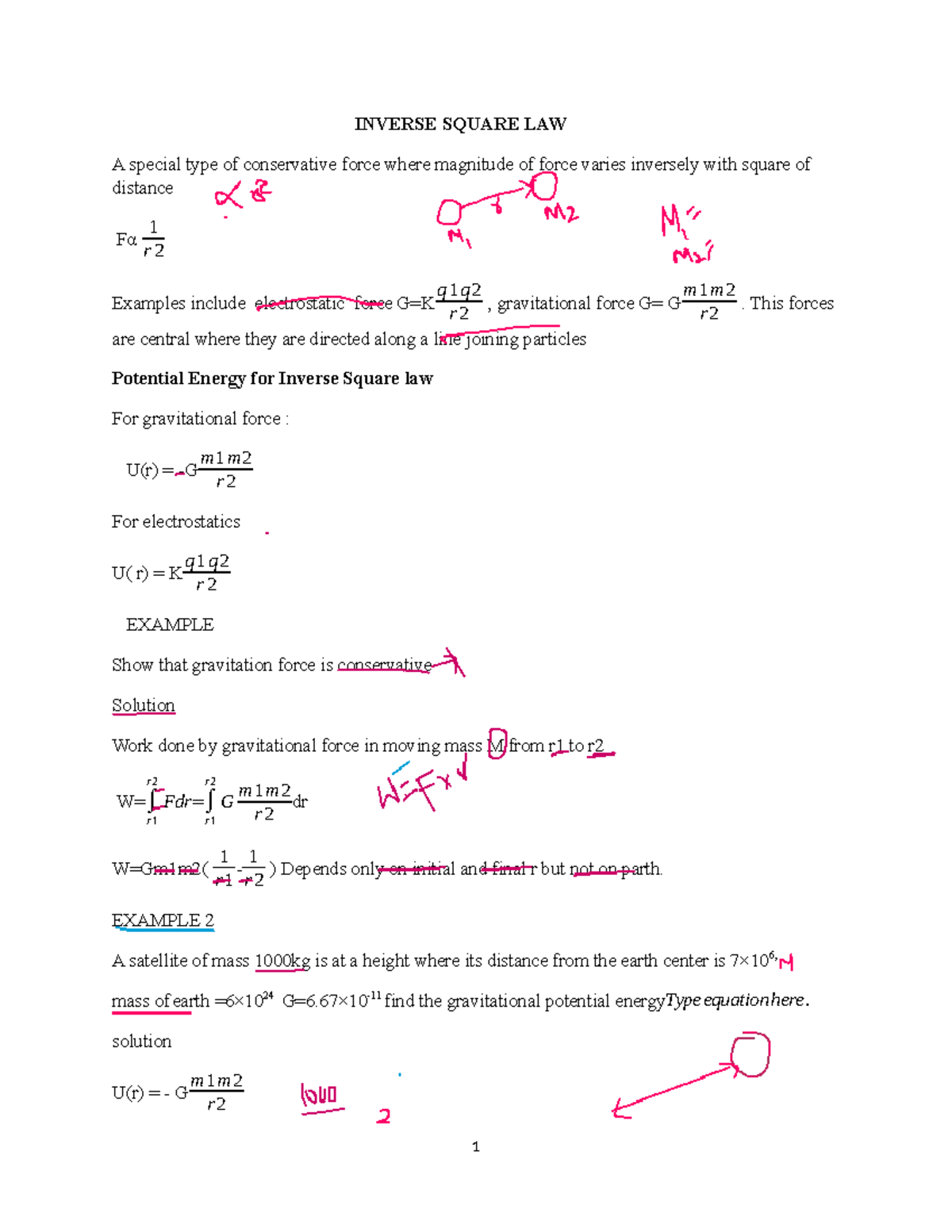 PHY112 Lecture-1: Understanding the Inverse Square Law and ...