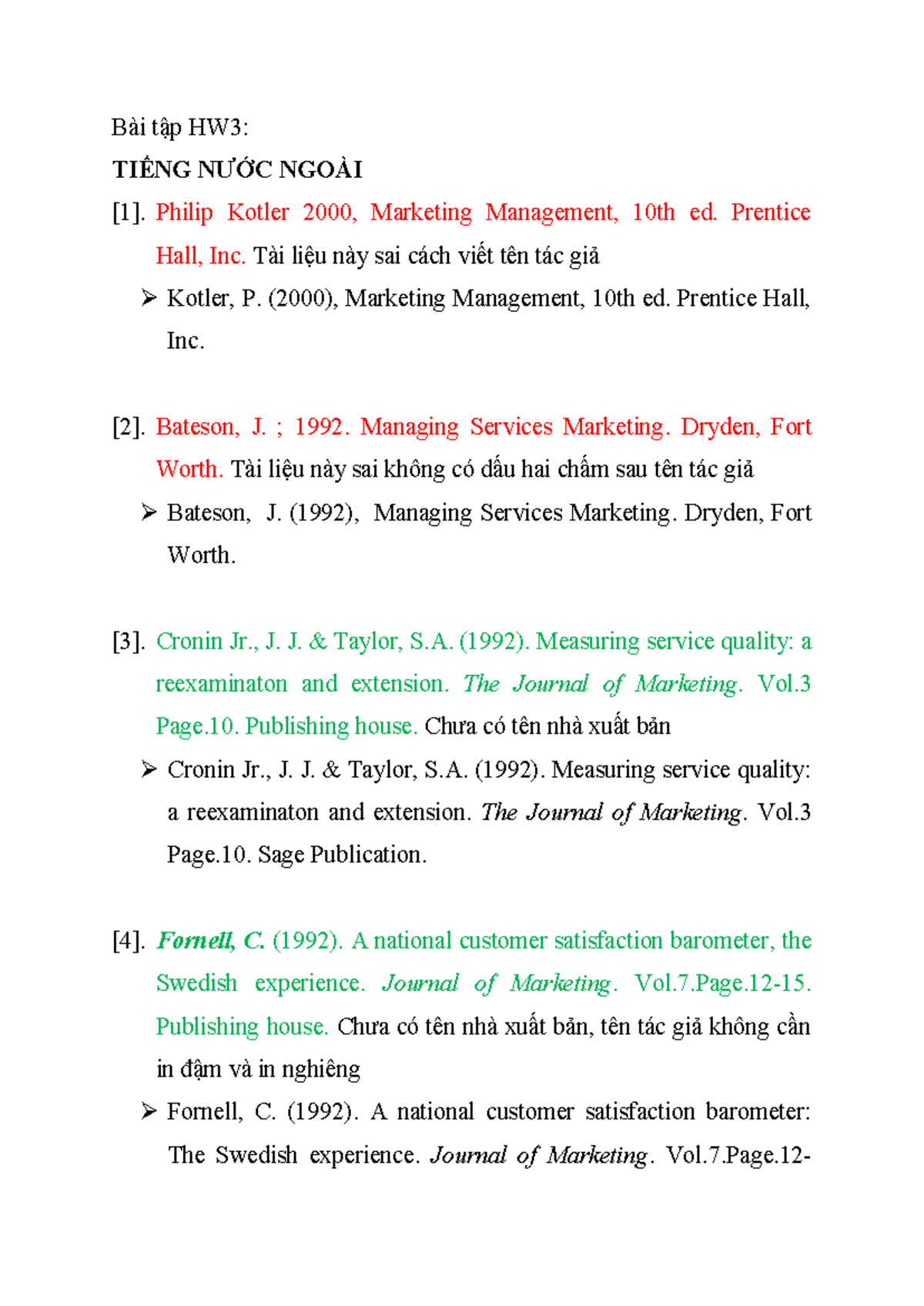 HW3: Tiếng Nước Ngoài - Philip Kotler Marketing Management Errors - Studocu