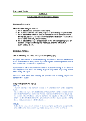 Constitution handout - Law of Trusts CONSTITUTION 1. WHAT IS ...