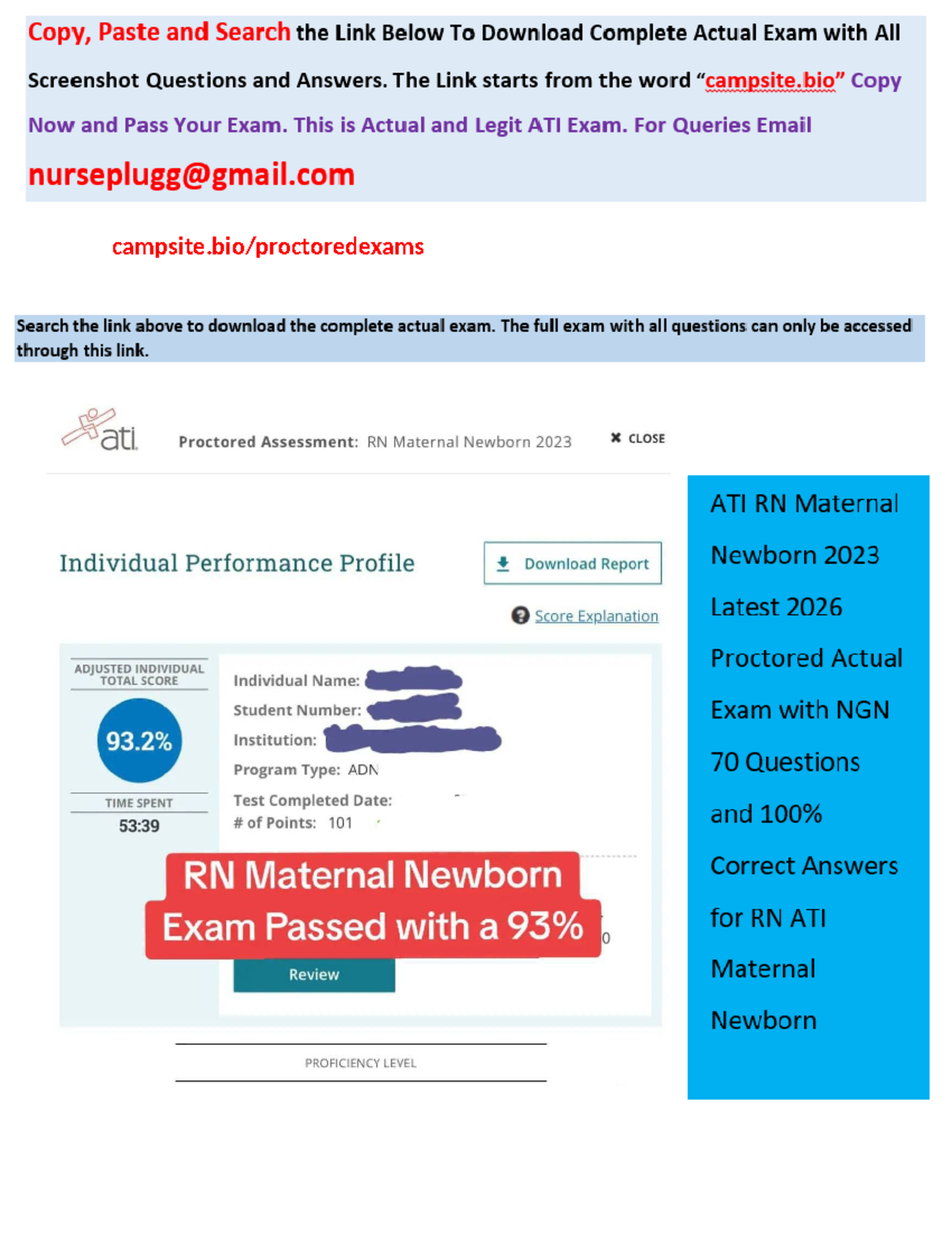 Complete ATI RN Maternal Newborn Proctored Exam NGN 70 Qs & Answers ...