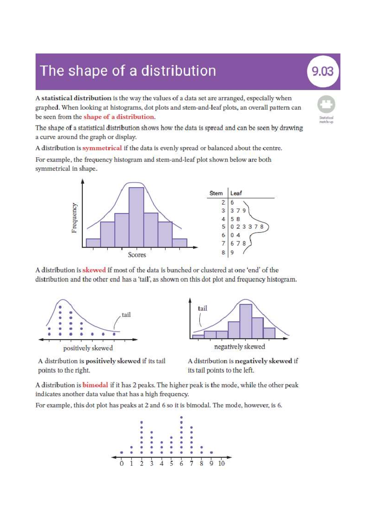 Skewness Worksheet 9.03: Analyzing Distribution Shapes - Studocu