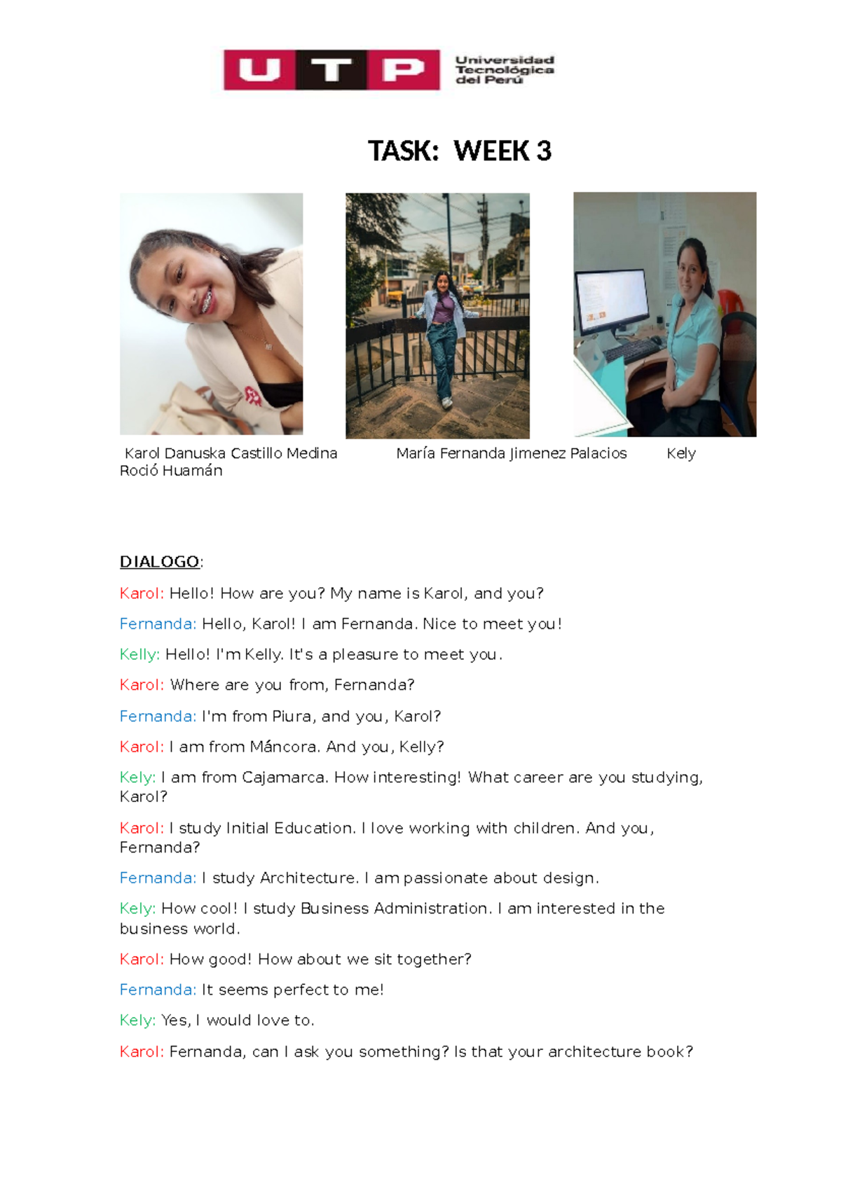 (AC-S03) Week 3 Dialogue - Inglés 1 Conversations - Studocu