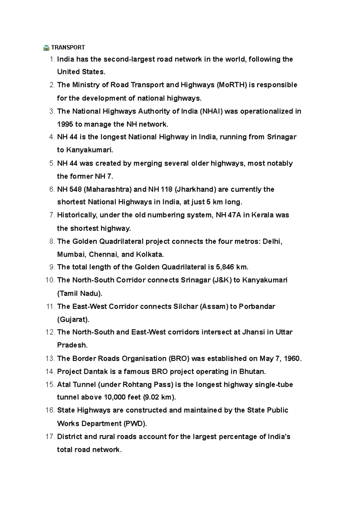 Transport Infrastructure Overview: Roads, Railways, and Waterways in ...