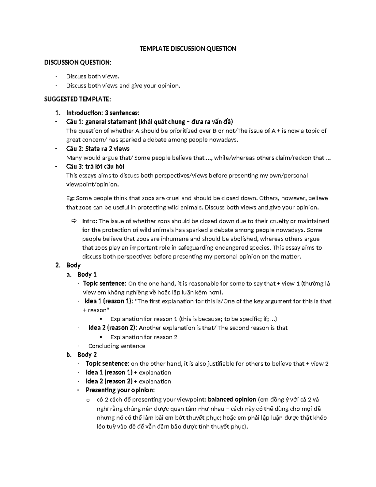 TEMPLATE: DISCUSSION QUESTION GUIDELINES - Studocu