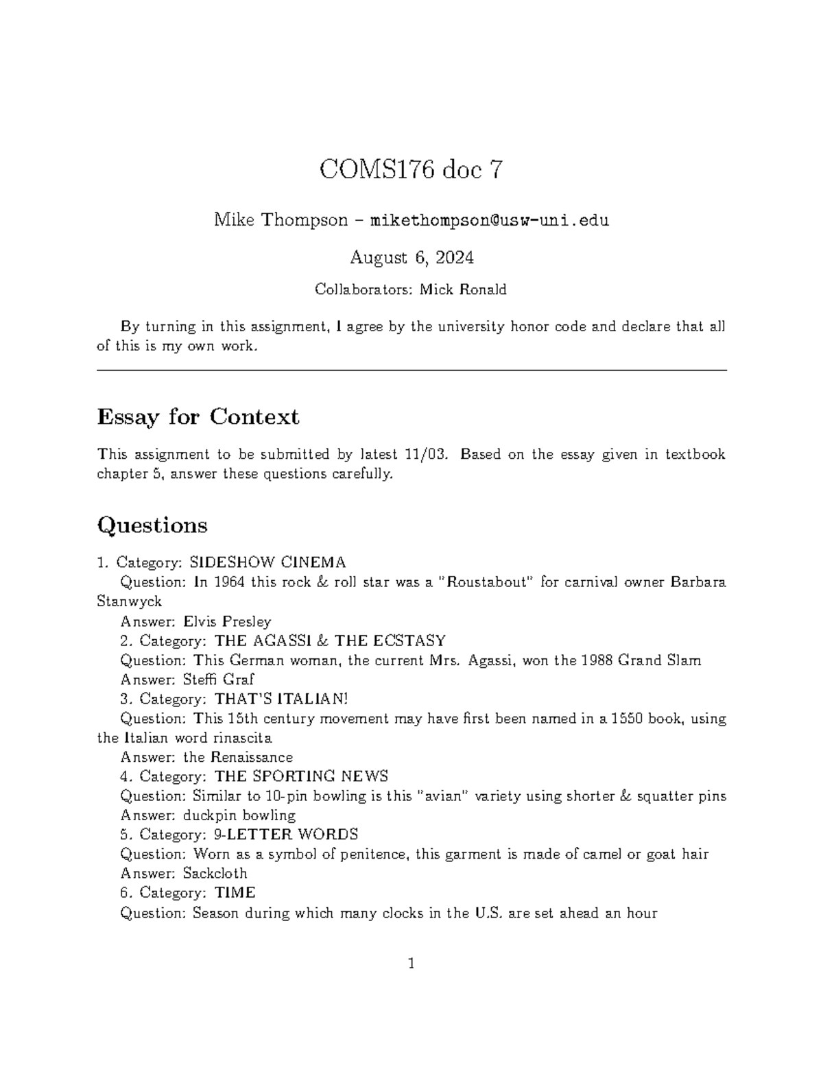 COMS176 Essay Notes: Chapter 5 Questions & Answers - Studocu