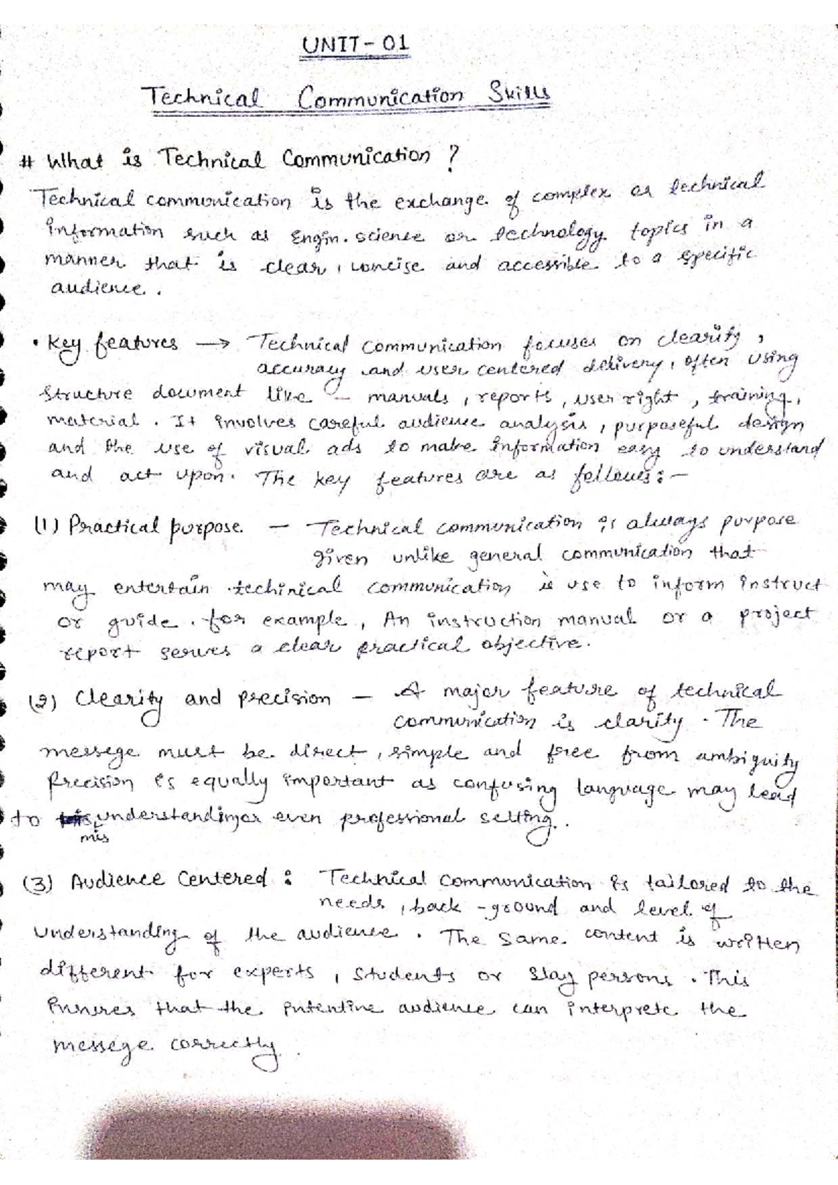 UNIT 01: Understanding Technical Communication Skills and Principles ...