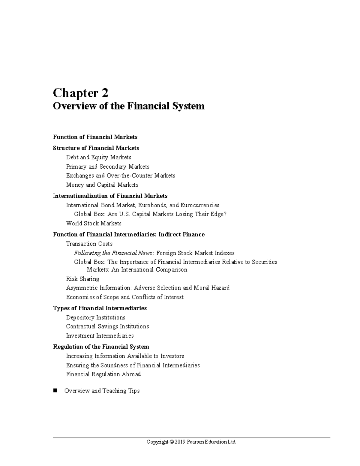 Chapter 2: Overview of Financial Markets and Institutions (FMIM) - Studocu
