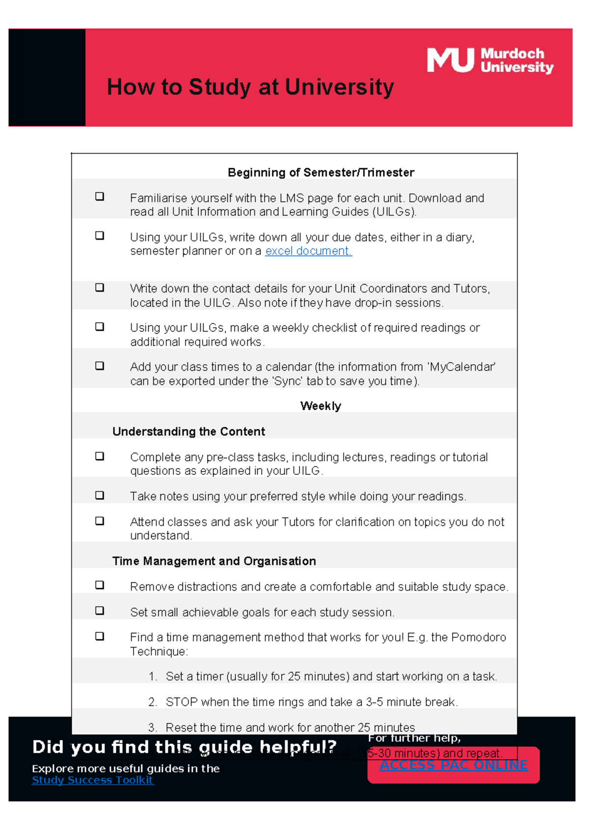 Study Success Toolkit: Effective University Study Strategies - Studocu
