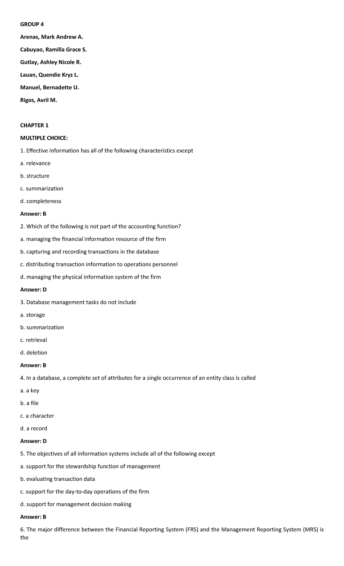 ACCT 101 Final Exam Review: Multiple Choice & Essay Notes - Studocu