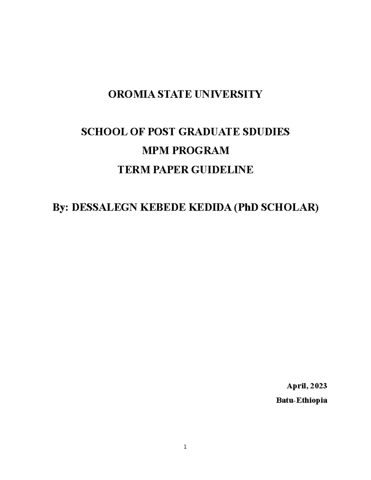 MPM 2023 Term Paper Guidelines: Structure & Submission Requirements ...