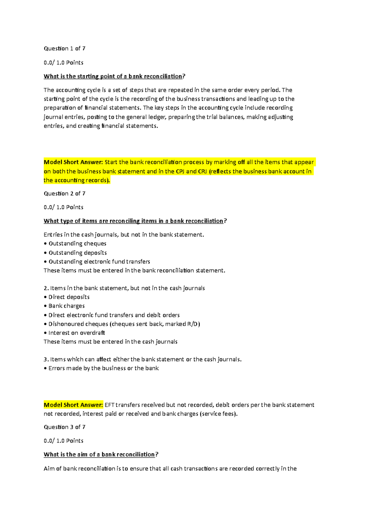 LU 3 - Comprehensive Guide to Bank Reconciliation Process - Studocu