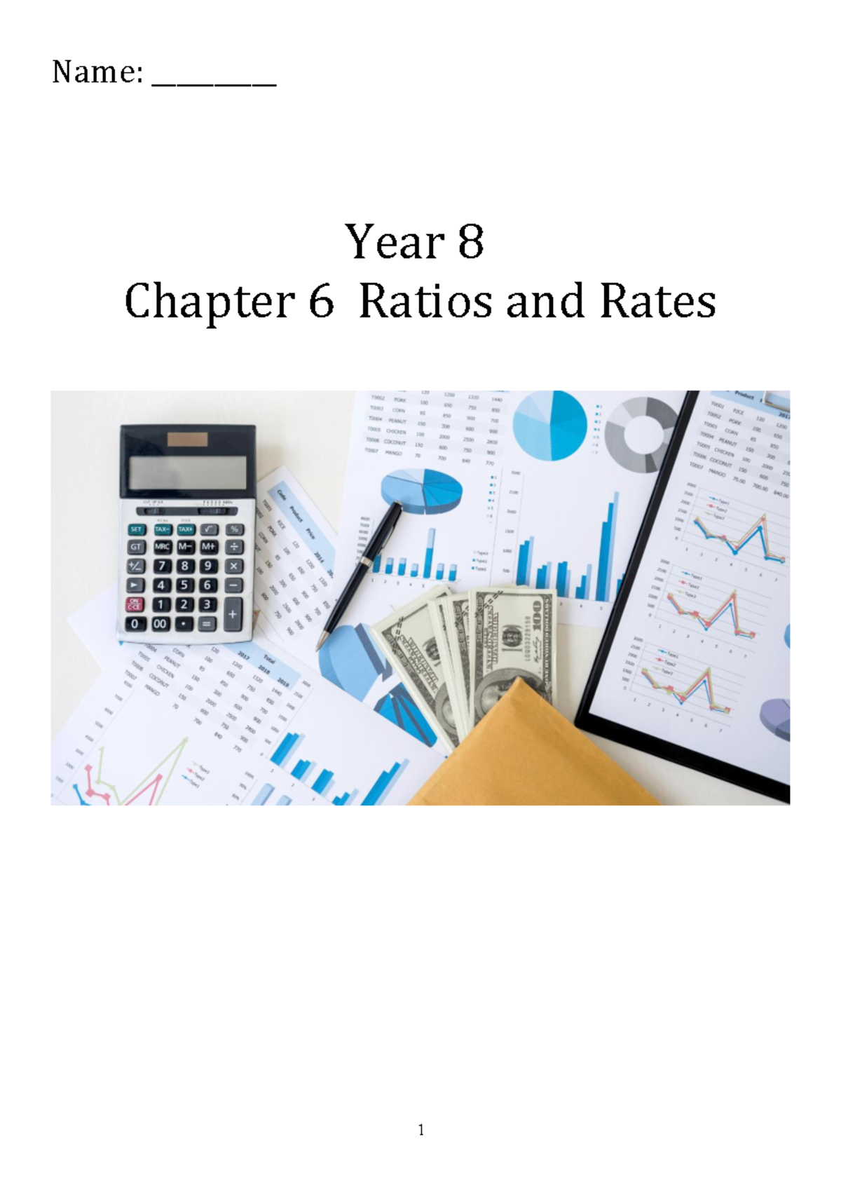 Ch 6 Ratios and Rates - Year 8 Classwork Notes - Studocu