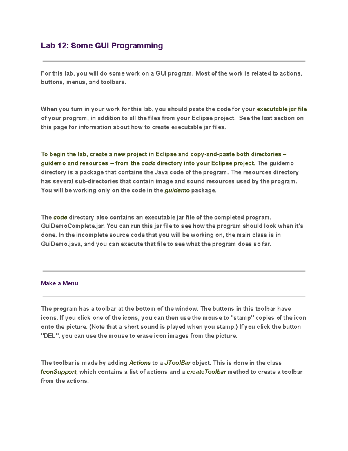 UNIT 8 Learning Journal CS1103-AY2021 - Lab 12: Some GUI Programming ...