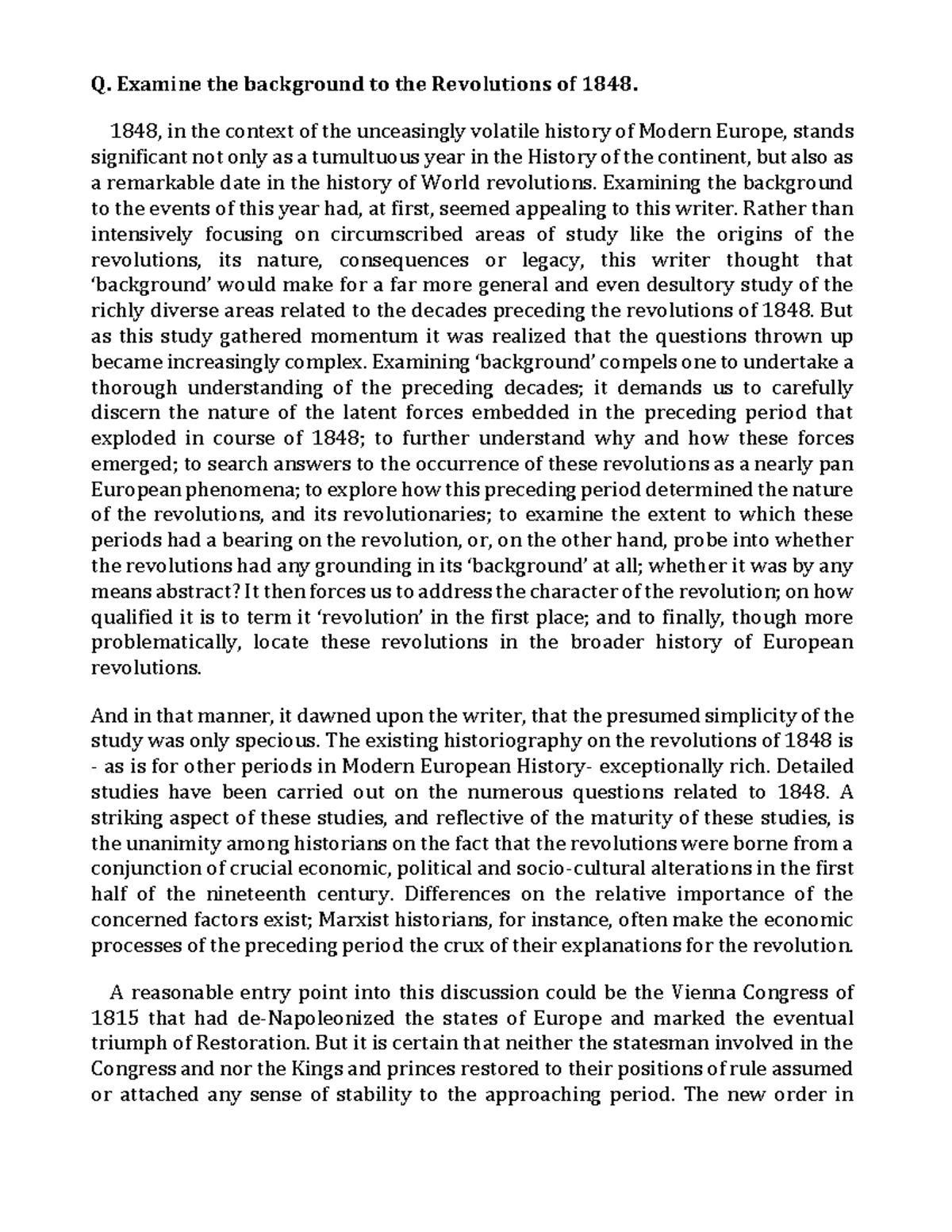 Exploring the Complex Background of the 1848 Revolutions in Europe ...