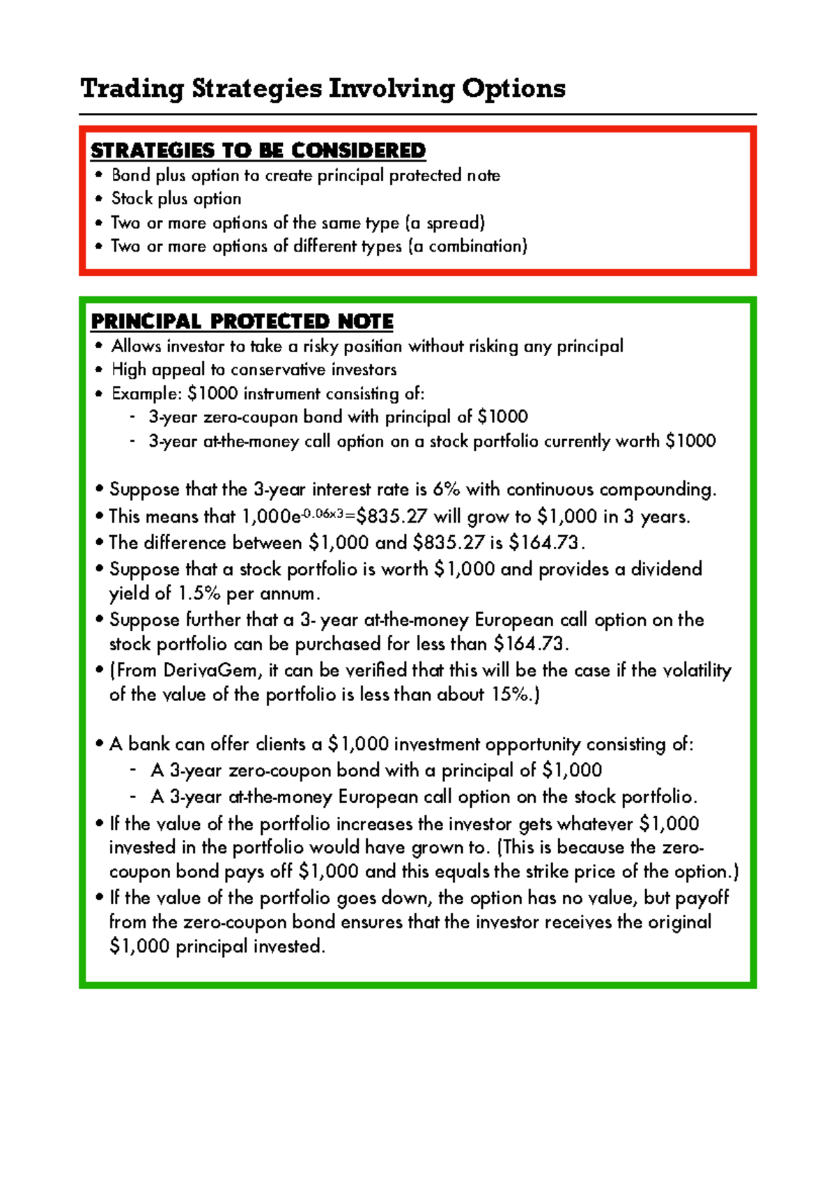 Trading Strategies Involving Options - Trading Strategies Involving ...