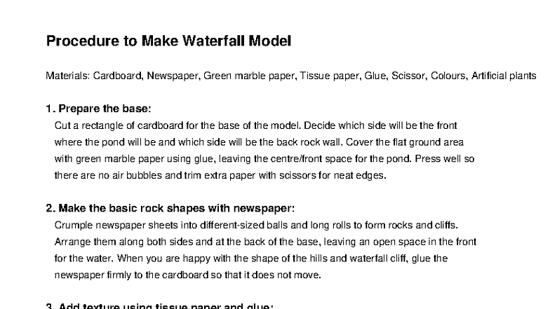 Waterfall Model Creation Procedure: Step-by-Step Guide - Studocu