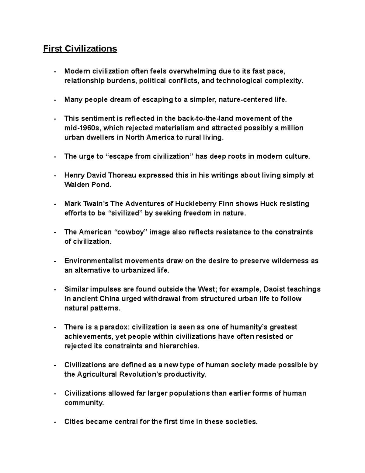 WHAP Chapter 2: The Rise and Impact of First Civilizations - Studocu