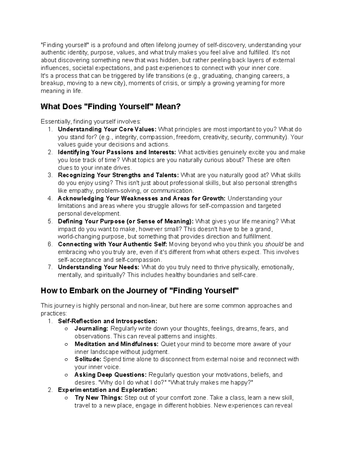 Finding Yourself: A Journey of Authenticity and Purpose Exploration ...