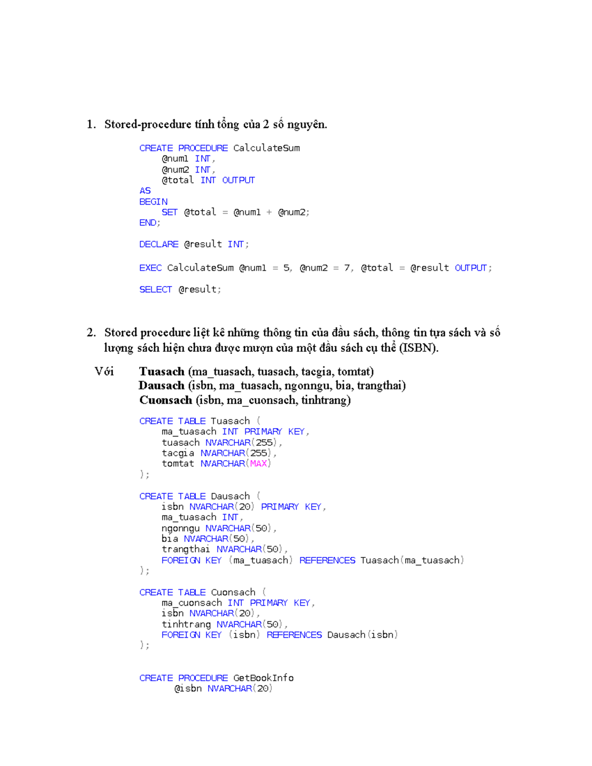 BTChuong 03 - Stored Procedures and Functions in SQL - Studocu