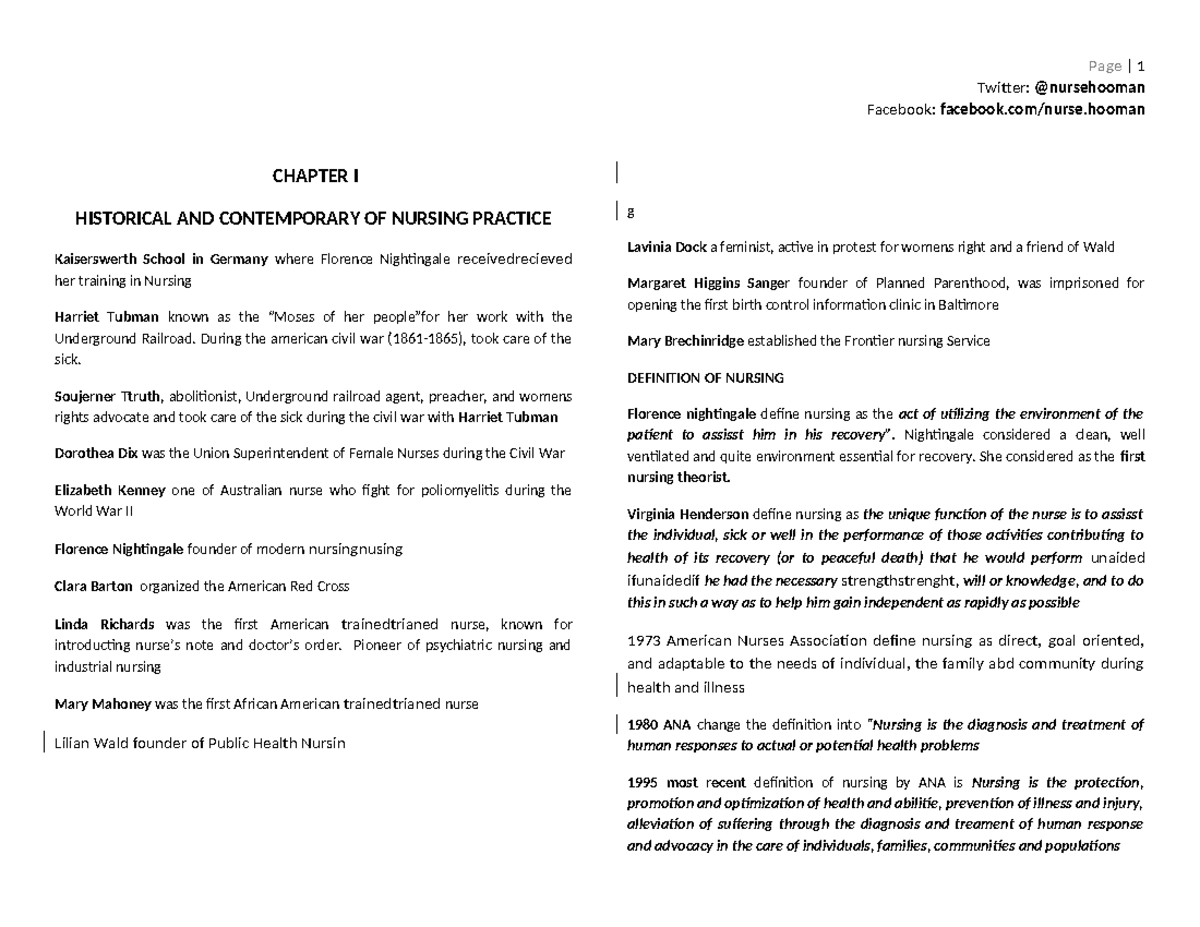 NURS 101: Fundamentals of Nursing Comprehensive Reviewer - Studocu