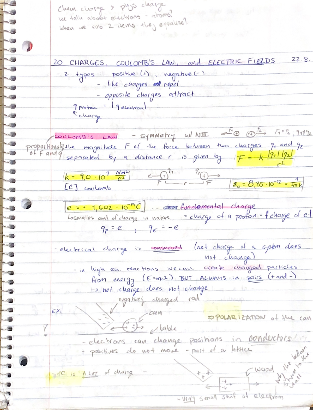 PHYS1120 Final Exam Notes: Electric Fields and Charge Interaction - Studocu