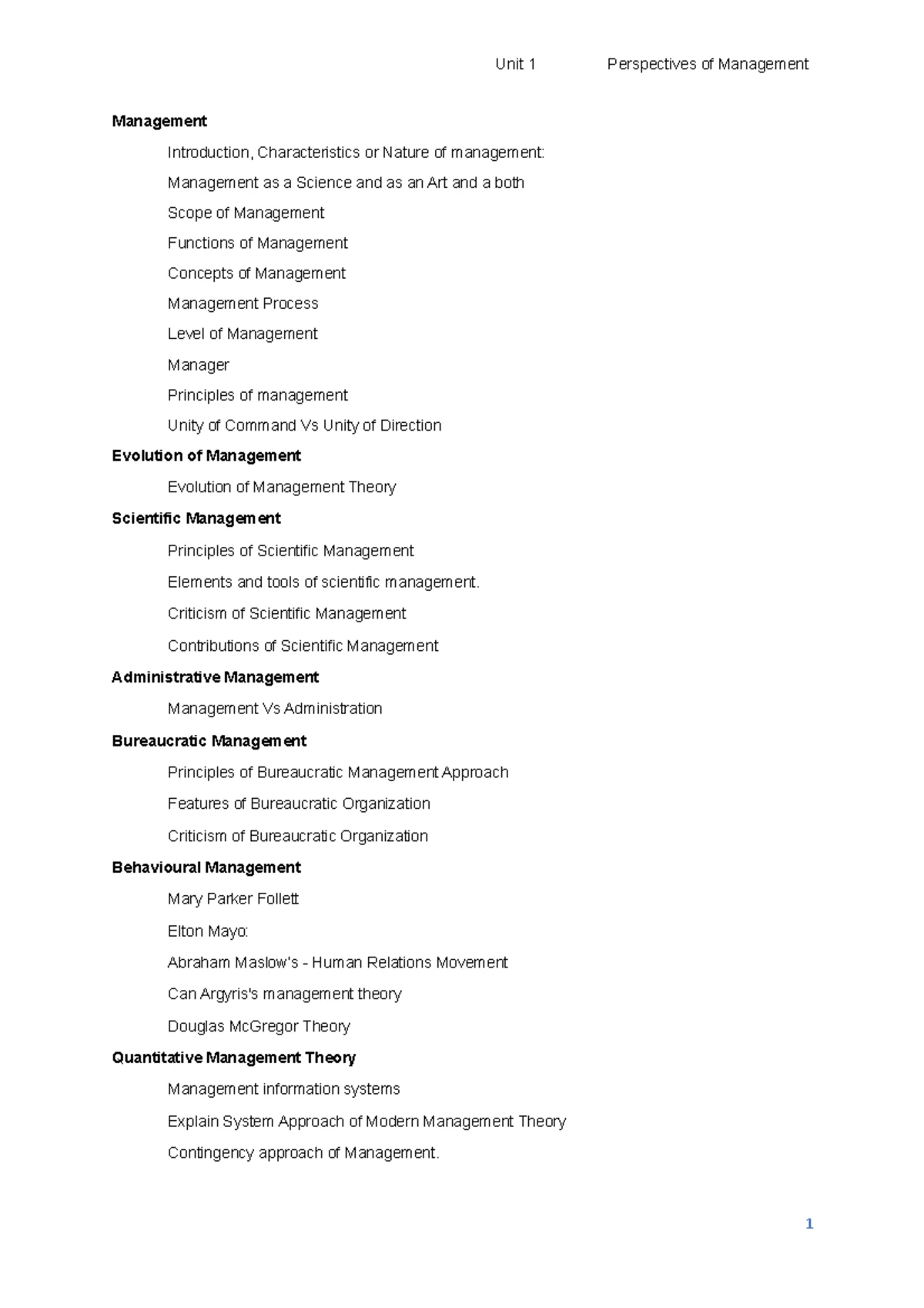 8000 Principles of Management - Principles of Management Topics Covered ...