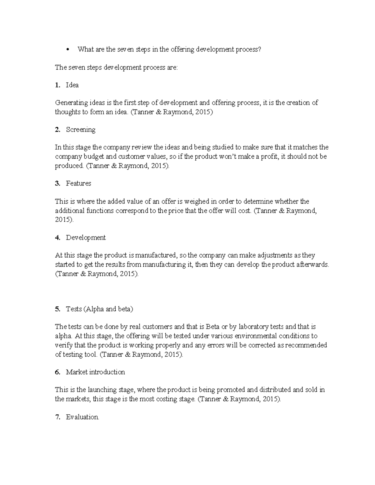 Unit 4 Discussion Forum: Seven Steps in Offering Development - Studocu