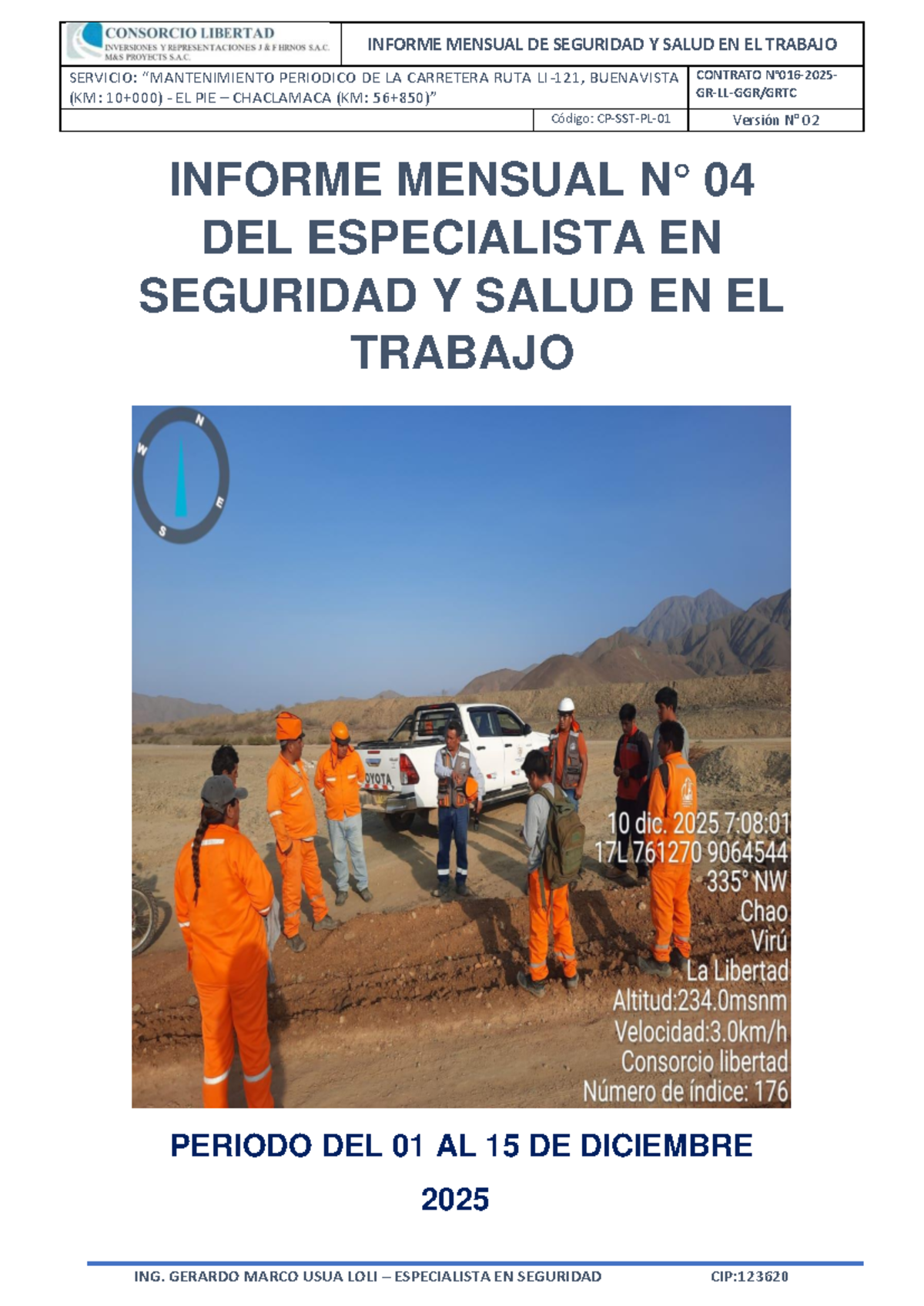 Informe Mensual de Seguridad y Salud en el Trabajo - Diciembre 2025 ...