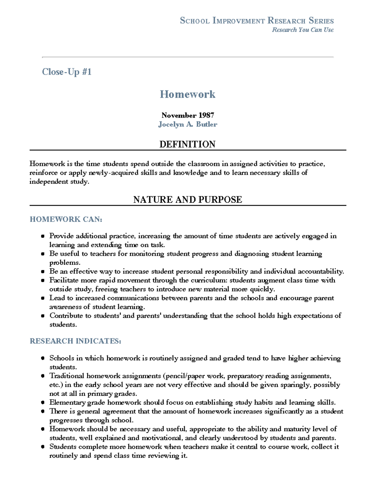 Homework Research Report: Insights and Best Practices - Studocu